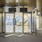Frameless Folding Glass Door Partition Bi Folding Accordion Door For Office Restaurant