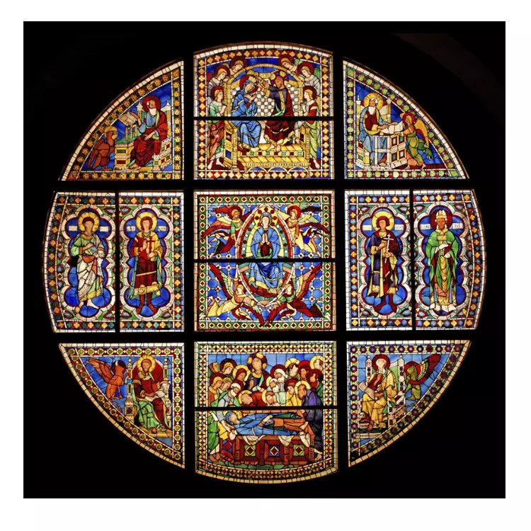 Modèle en verre souillé architectural d'Art Window Panels Decorative Custom pour l'église