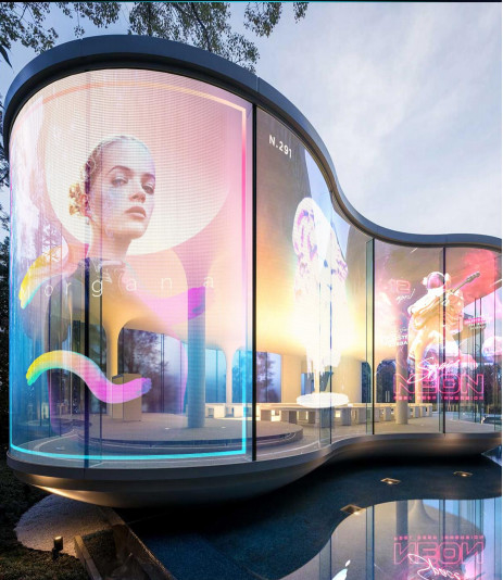 Panneau d'affichage visuel ultra-mince TV de Signage de Digital de mur de film auto-adhésif transparent d'affichage à LED