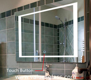 Miroirs de chambre à coucher lumineux par LED, miroir fait sur commande de salle de bains de taille avec des lumières