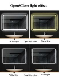 Les miroirs lumineux de salle de bains de LED, cuivre reflètent librement la taille adaptée aux besoins du client